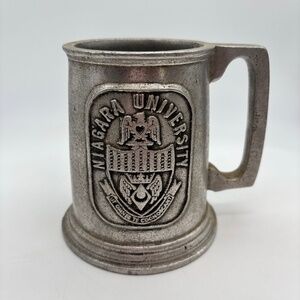 Vintage Niagara University Logo Collectible Pewter Mug Beer Stein
